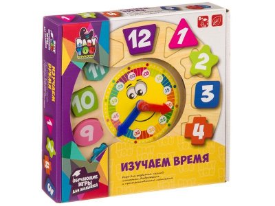 Игра деревянная Bondibon Изучаем время 1-00459791_1
