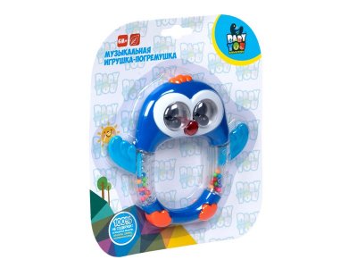 Игрушка Bondibon развивающая музыкальная погремушка Пингвин 1-00459818_1