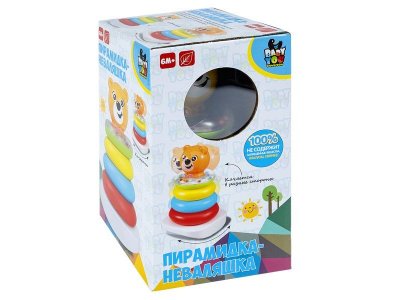 Неваляшка-пирамидка Bondibon Baby you Медвежонок 1-00459825_1
