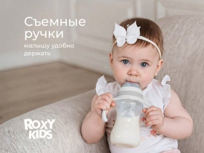 Бутылочка для кормления Roxy-Kids, быстрый поток, 6 мес.+, 260 мл 1-00459837_7