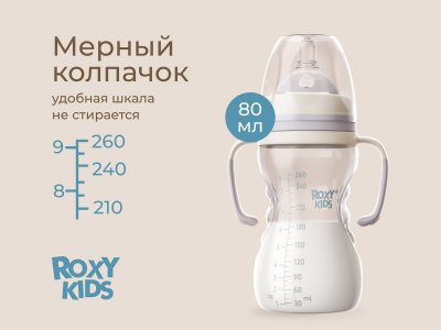 Бутылочка для кормления Roxy-Kids, быстрый поток, 6 мес.+, 260 мл 1-00459837_5