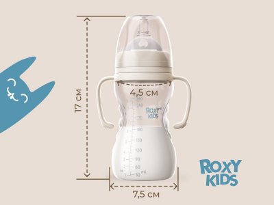 Бутылочка для кормления Roxy-Kids, быстрый поток, 6 мес.+, 260 мл 1-00459838_4