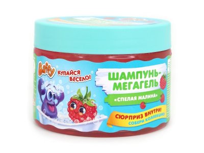 Шампунь-мегагель Baffy с сюрпризом Спелая малина красный 100460314