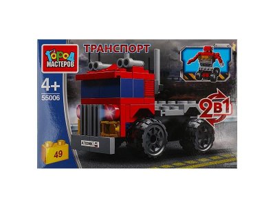 Конструктор Город мастеров Тягач 2в1, 49 деталей 1-00460559_1
