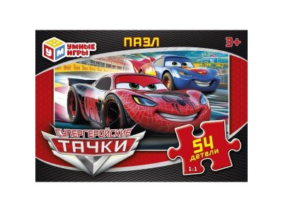 Пазл Умные игры Супергеройские тачки 54 детали 1-00460625_1