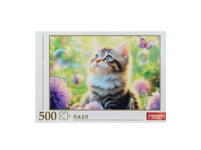 Пазл Умные игры Кот с мыльными пузырями 500 деталей 1-00460638_1