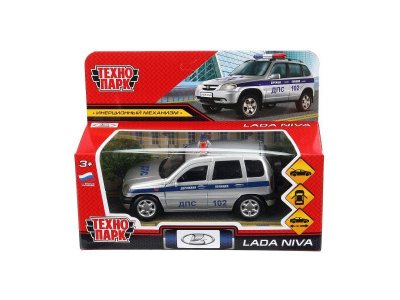 Машина металлическая инерционная Технопарк Lada Niva Полиция 12 см, двери, багаж 1-00460674_1