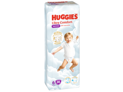 Трусики-подгузники Huggies Ultra Comfort для мальчиков 6 15-25кг, 38 шт 1-00461018_1