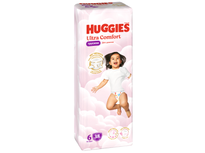 Трусики-подгузники Huggies Ultra Comfort для девочек 6 15-25кг, 38 шт 1-00461019_1