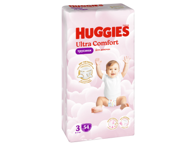 Трусики-подгузники Huggies Ultra Comfort для девочек 3 6-11кг, 54 шт 1-00461021_6