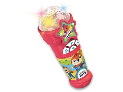 Музыкальная игрушка Kids Hits Микрофончик с огоньками Любимые хиты красный 100461022