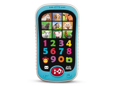 Обучающий телефон Kids Hits Смартфончик Ферма голубой 100461035