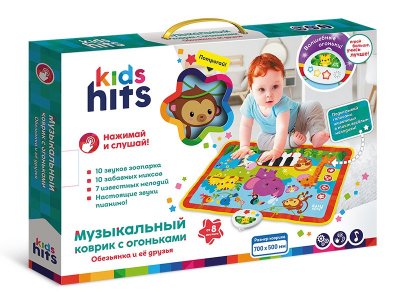 Интерактивная игрушка Kids Hits Музыкальный коврик с огоньками Обезьянка и ее друзья 1-00461038_6