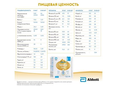 Смесь Similac Gold 1 молочная 0-6 мес. 1200 г 1-00359964_4