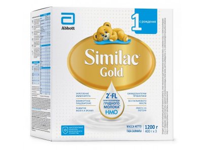 Смесь Similac Gold 1 молочная 0-6 мес. 1200 г 100359964