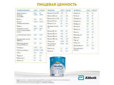 Смесь Similac 1 Классик молочная 400 г 1-00461059_11