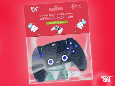 Прорезыватель силиконовый Roxy-Kids Игровой джойстик, с держателем 1-00461047_3