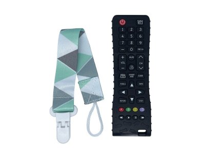 Прорезыватель силиконовый Roxy-Kids Пульт от телевизора большой, с держателем 100461048