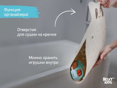 Коврик резиновый для ванны Roxy-Kids антискользящий Лягушка 76*45см 1-00461049_6