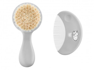 Расческа-щетка и гребешок Roxy-Kids мягкая, ворс из овечьей шерсти серый 100461054