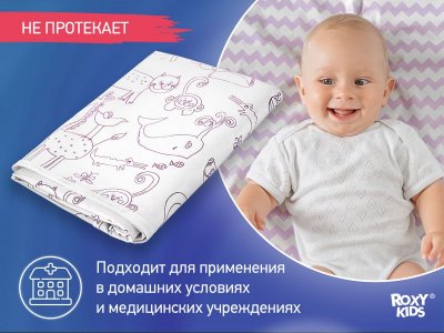 Клеёнка-наматрасник с резинками-держателями Roxy-Kids серия Zoo 100*70 см 1-00461056_9