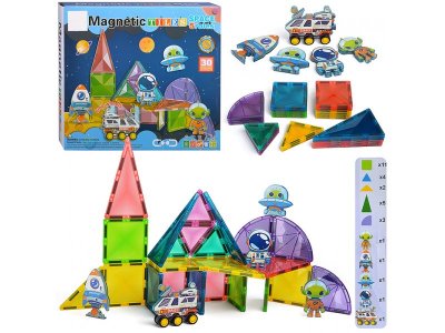 Конструктор магнитный КНР Космос, 30 деталей 100461094