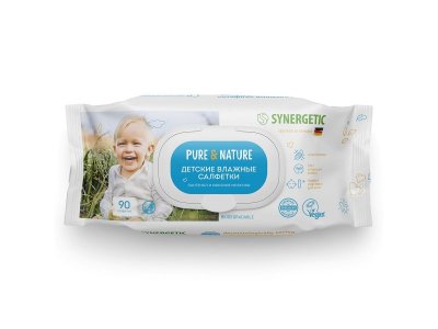 Салфетки влажные Synergetic Pure&Nature, пантенол и овсяное молочко, 90 шт 1-00461109_7