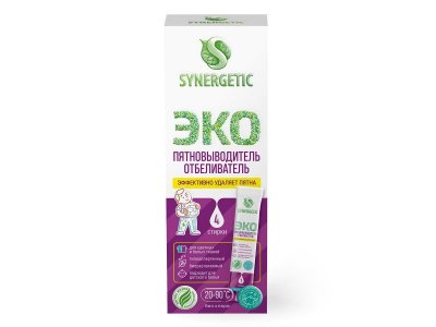 Пятновыводитель-отбеливатель Synergetic кислородный, гипоаллергенный, без запаха, 4 стирки, 100 г 1-00368127_1