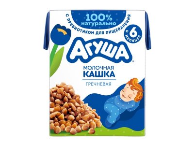 Каша Агуша Засыпай-ка молочная Гречка 2,5% 200 мл 1-00196369_1