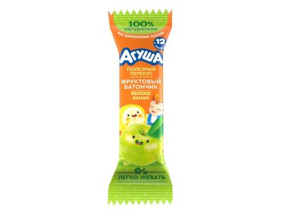 Батончик Агуша Яблоко, банан, 15 г 1-00266910_1