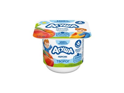 Творог Агуша фруктовый персик 3,9% 100 г 1-00000315_1