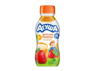 Ряженка Агуша Клубника 2,9% 180 г 1-00349283_1