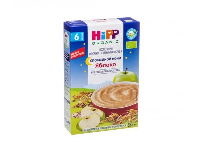 Каша Hipp, Био Спокойной ночи молочная овсяно-пшеничная с яблоком 250 г 1-00035912_16