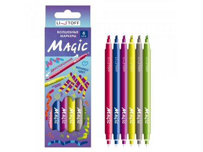 Набор двусторонних маркеров Listoff Magic Хамелеон 6 штук 1-00461492_1