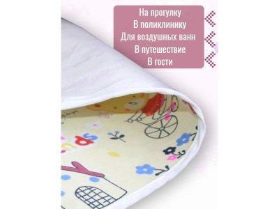 Пелёнка для коляски Multi diapers непромокаемая из ультрасофта, 50*70 см 1-00461541_5