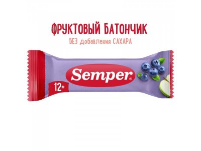 Батончик фруктовый Semper Яблоко и черника 15 г 1-00461988_7