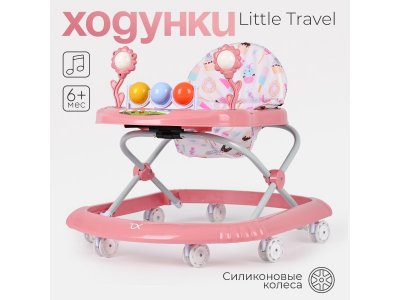 Ходунки Tomix Little Travel Cake с музыкальной панелью, 8 колес розовый 100461997