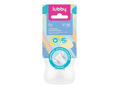 Бутылочка Lubby Бионика с молочной соской и широким горлышком, от 0  мес, 120 мл 1-00462260_7