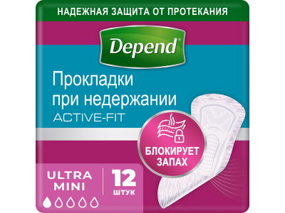 Прокладки урологические Depend Ultra Mini 12 шт 1-00253146_1