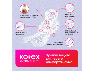 Прокладки Kotex Ultra Ночные 7 шт 1-00462293_4