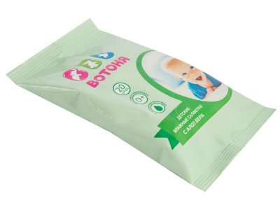 Салфетки влажные Вотоня с алоэ вера 20 шт 1-00458833_4