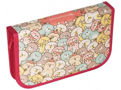 Пенал Schoolformat Милые медвежата 1 секц. бол. с 2 откидн.планками 13*20*4 см 1-00433052_2