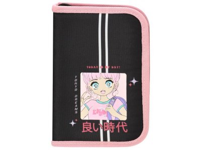 Пенал Schoolformat Девочка аниме черный 100462418