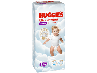 Трусики-подгузники Huggies Ultra Comfort для мальчиков 4 9-14 кг, 46 шт 1-00462279_2