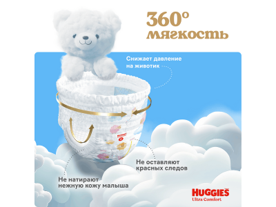 Трусики-подгузники Huggies Ultra Comfort для девочек 4 9-14 кг, 46 шт 1-00462280_7