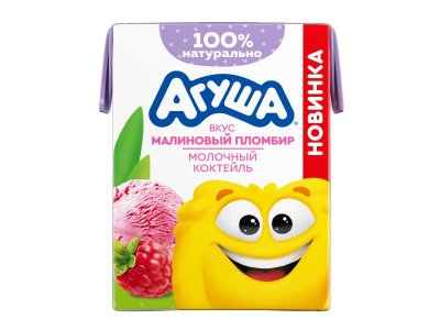 Коктейль молочный Агуша Малиновый пломбир 2 %, 190 мл 1-00462900_3