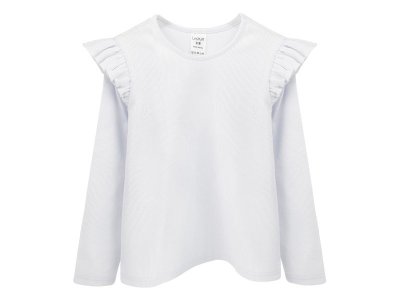 Фуфайка (лонгслив) для девочки белый, р.92 100450088