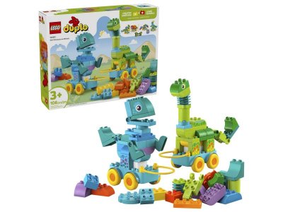 Конструктор LEGO Duplo 3-в-1 Динозавры на колёсах 10451 100463735