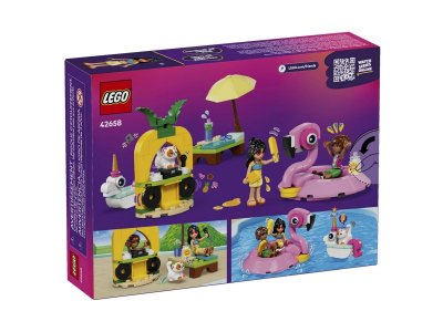 Конструктор LEGO Friends Вечеринка у бассейна с единорогом и фламинго 42658 1-00463745_10