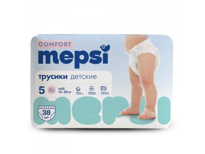 Подгузники-трусики Mepsi Comfort размер ХL 12-20 кг, 38 шт р.5 (размер XL) 100464263